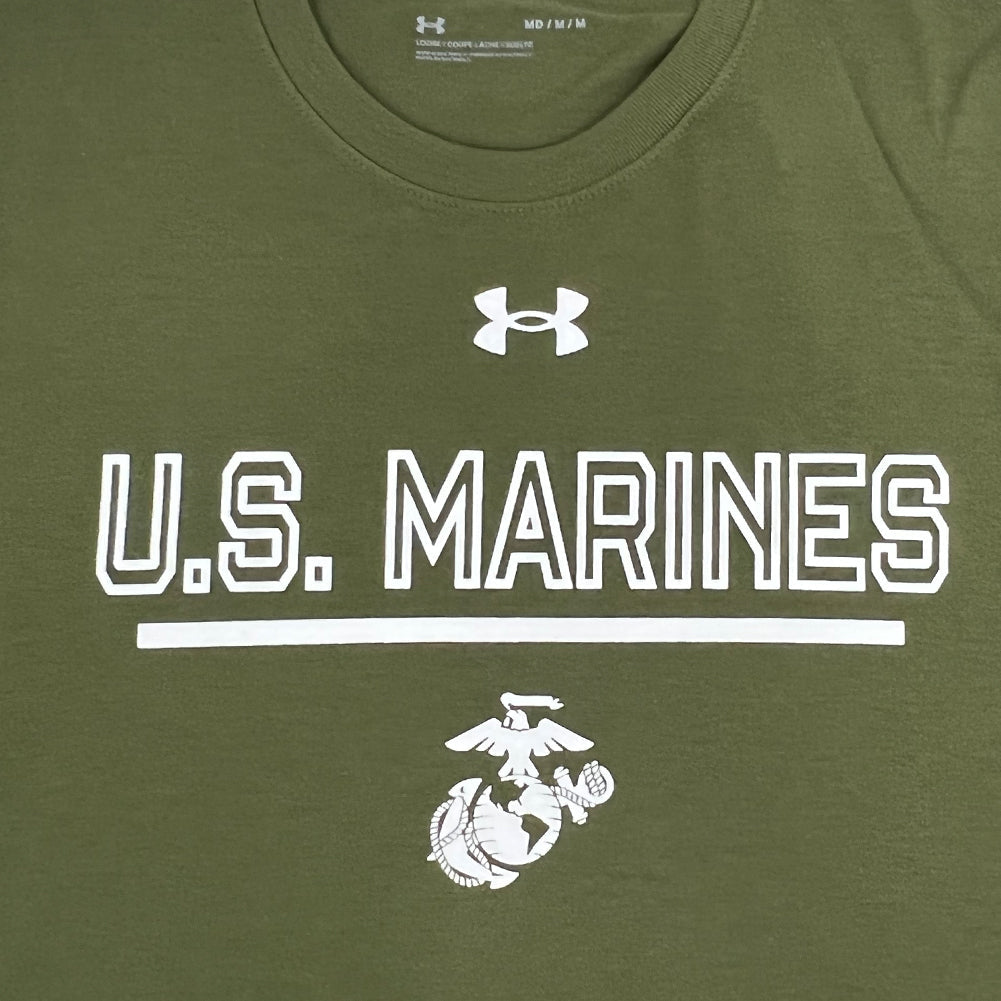 U.S. Marines EGA Under Armour Long Sleeve T-Shirt (OD Green)