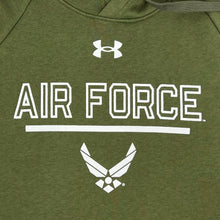 Load image into Gallery viewer, U.S. Air Force Wings Under Armour All Day Fleece Hood (OD Green)