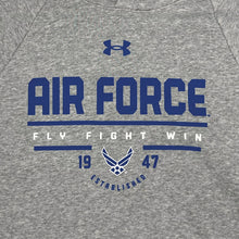 Load image into Gallery viewer, Air Force Under Armour Fly Fight Win All Day Fleece Hood (Heather)