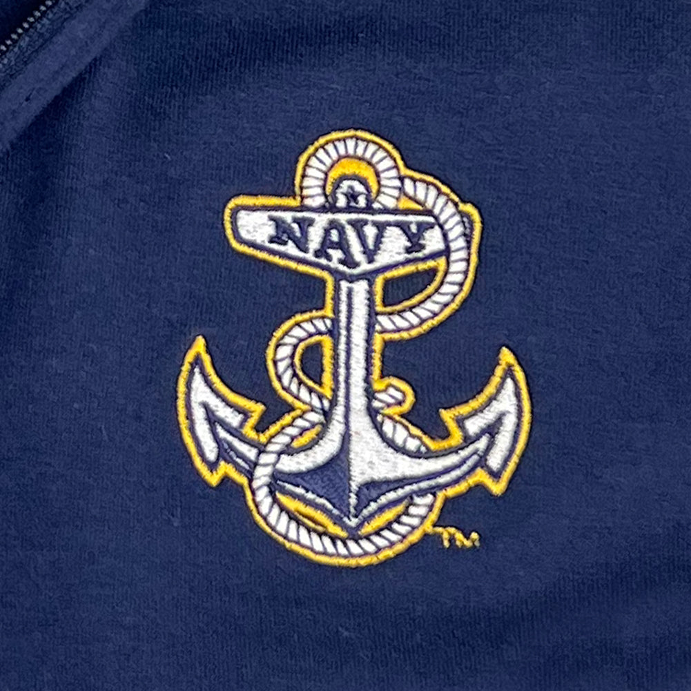 Navy Anchor Under Armour All Day Lightweight 1/4 Zip (Navy)