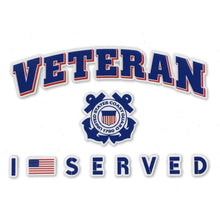 Load image into Gallery viewer, USCG Veteran I Served Decal