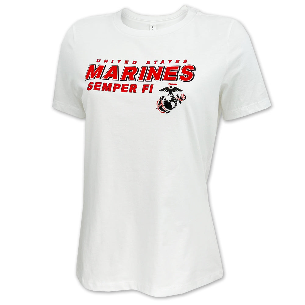 United States Marines Ladies T-Shirt (White)