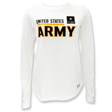 Load image into Gallery viewer, United States Army Ladies Under Armour Long Sleeve T-Shirt (White)
