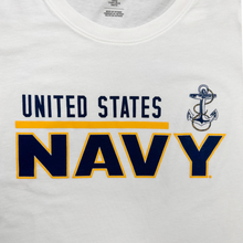 Load image into Gallery viewer, United States Navy Ladies Under Armour Long Sleeve T-Shirt (White)