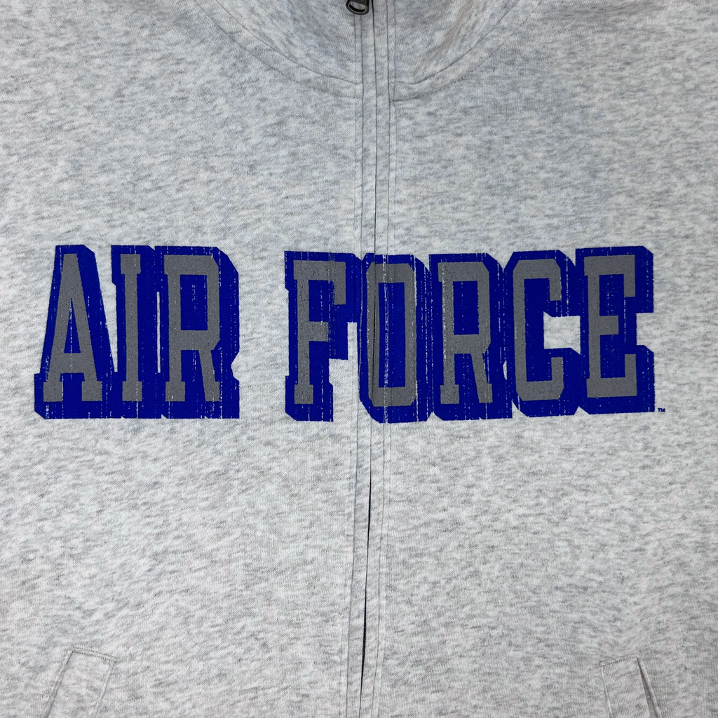 Air Force Ladies Under Armour Distressed Fleece Full Zip (Grey)