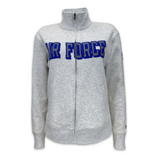Load image into Gallery viewer, Air Force Ladies Under Armour Distressed Fleece Full Zip (Grey)
