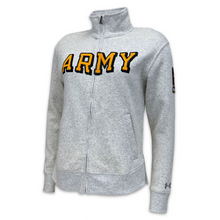 Load image into Gallery viewer, Army Ladies Under Armour Distressed Fleece Full Zip (Grey)
