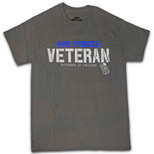 Load image into Gallery viewer, Air Force Vet Defender T-Shirt (Charcoal)