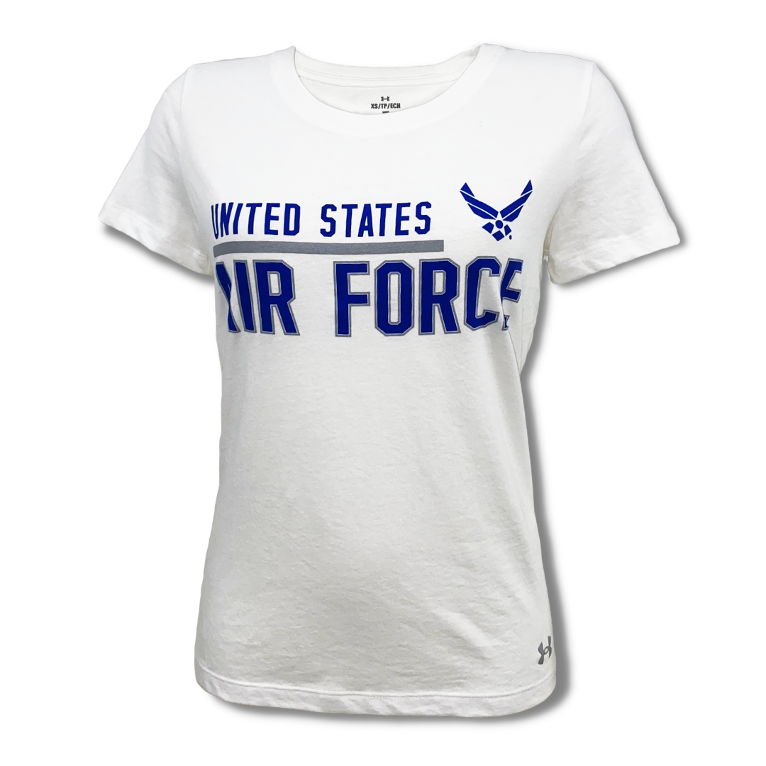 United States Air Force Ladies Under Armour T Shirt White