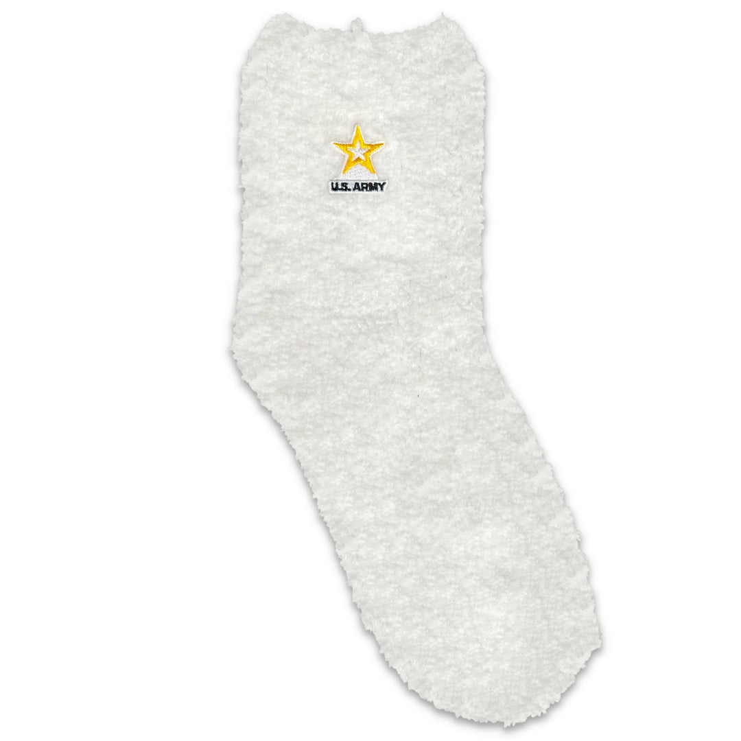 Army Star Ladies Cozy Socks (White)