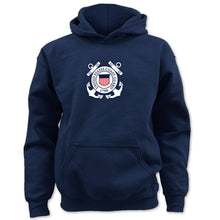 Load image into Gallery viewer, Coast Guard Youth Seal Logo Hood