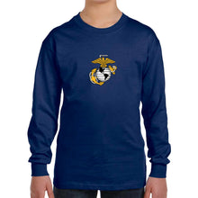 Load image into Gallery viewer, Marines Youth EGA Logo Long Sleeve T-Shirt