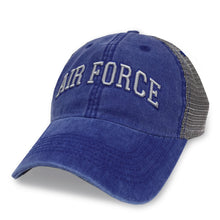 Load image into Gallery viewer, AIR FORCE DASHBOARD TRUCKER HAT (ROYAL/GREY) 5