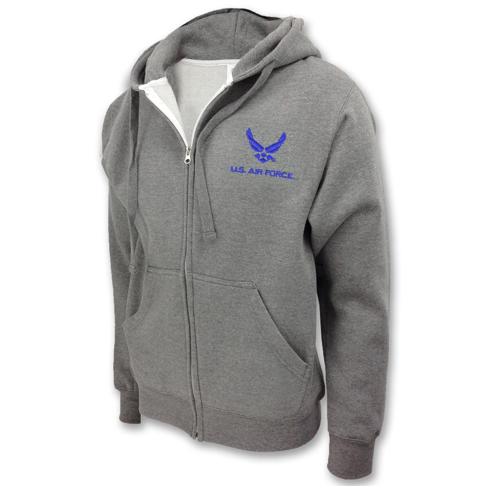 AIR FORCE FULL ZIP HOOD (GREY) 2