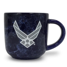 Load image into Gallery viewer, Air Force Marbled 17 oz Mug (Navy)