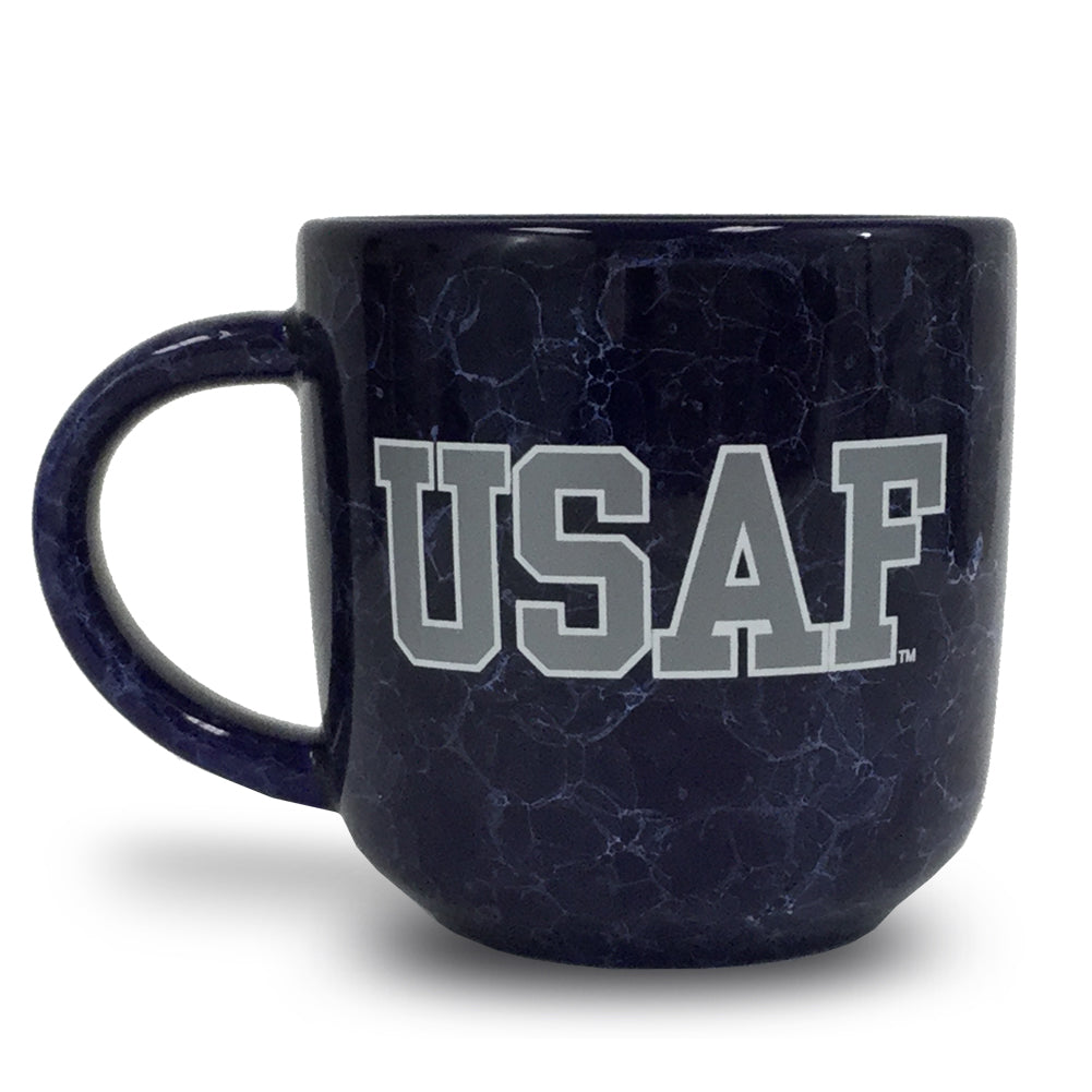 Air Force Marbled 17 oz Mug (Navy)