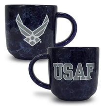 Load image into Gallery viewer, Air Force Marbled 17 oz Mug (Navy)