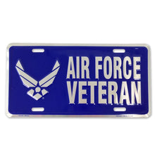 Load image into Gallery viewer, AIR FORCE VETERAN LICENSE PLATE (12&quot;X 6&quot;)