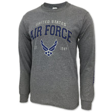 Load image into Gallery viewer, AIR FORCE WINGS EST. 1947 LONG SLEEVE T-SHIRT (GREY) 8