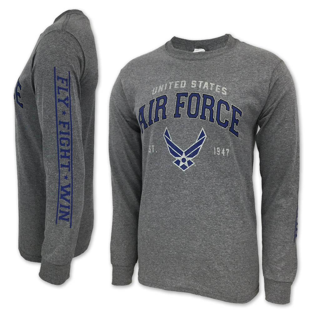 AIR FORCE WINGS EST. 1947 LONG SLEEVE T-SHIRT (GREY) 7