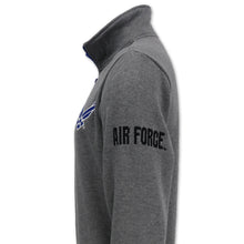 Load image into Gallery viewer, AIR FORCE WINGS EMBROIDERED FLEECE 1/4 ZIP (GREY)