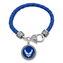 Load image into Gallery viewer, AIR FORCE WINGS LEATHER BRACELET