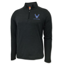 Load image into Gallery viewer, AIR FORCE WINGS LOGO PERFORMANCE 1/4 ZIP (GREY)