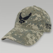 Load image into Gallery viewer, AIR FORCE WINGS VETERAN HAT (DIGI CAMO) 3