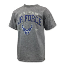 Load image into Gallery viewer, AIR FORCE YOUTH WINGS EST. 1947 T-SHIRT (GREY) 1