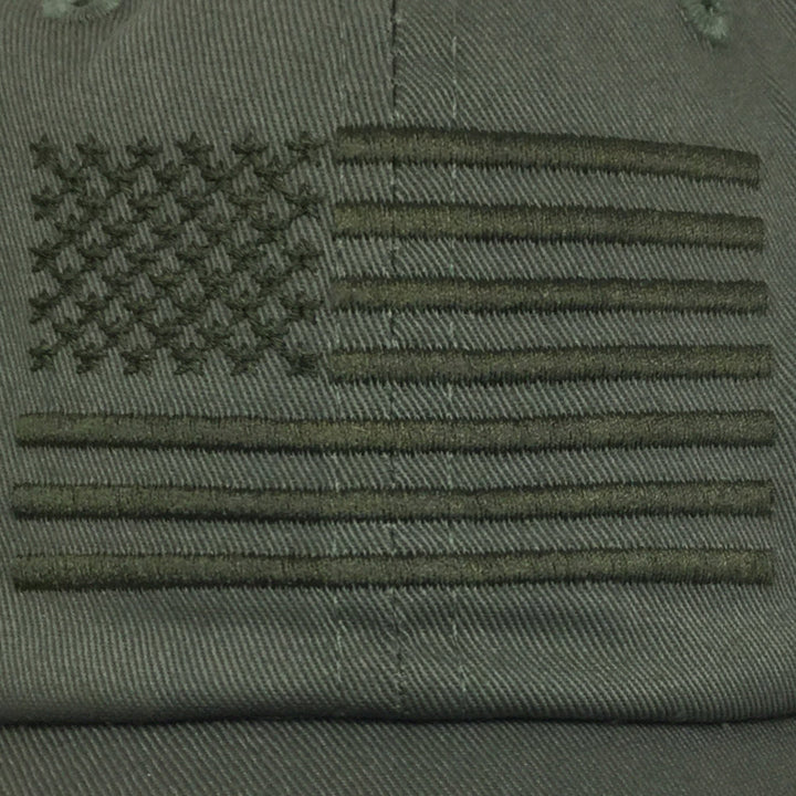 AMERICAN FLAG HAT (OD GREEN) 2