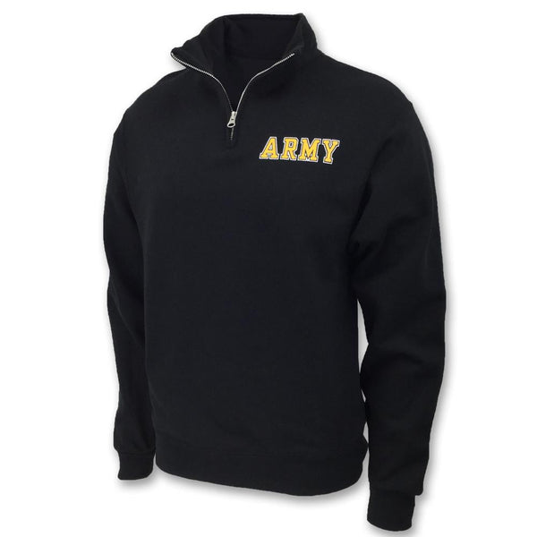 U.S. Army Sweatshirts: Army 1/4 Zip Sweatshirt in Black – Armed