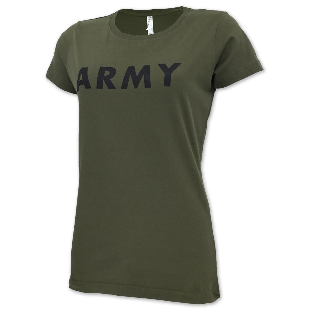 ARMY LADIES LOGO CORE T-SHIRT (OD GREEN) 2