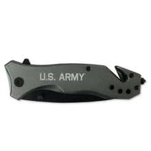 Load image into Gallery viewer, ARMY LOCK BACK KNIFE (GREY) 1