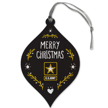 Load image into Gallery viewer, ARMY MERRY CHRISTMAS TEARDROP ORNAMENT 1