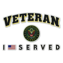Load image into Gallery viewer, ARMY VETERAN I SERVED DECAL 1