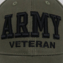 Load image into Gallery viewer, ARMY VETERAN LOW PROFILE HAT (OD GREEN)