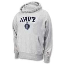 Load image into Gallery viewer, USNA ISSUE CHAMPION REVERSE WEAVE HOOD (ASH) 2