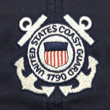 Load image into Gallery viewer, COAST GUARD SEAL VETERAN TWILL HAT (NAVY) 2