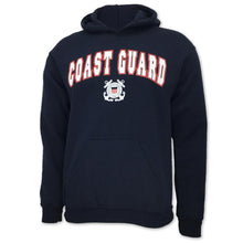 Load image into Gallery viewer, Coast Guard Arch Seal Hood (Navy)