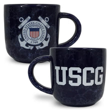 Load image into Gallery viewer, Coast Guard Marbled 17 oz Mug (Navy)