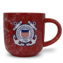 Load image into Gallery viewer, Coast Guard Marbled 17 oz Mug (Red)