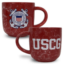 Load image into Gallery viewer, COAST GUARD MARBLED 17 OZ MUG (RED) 2