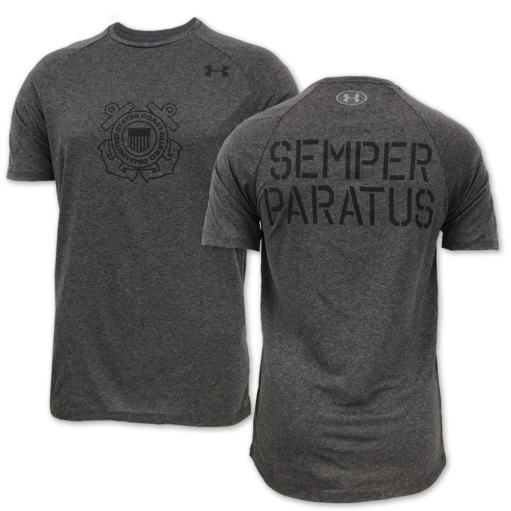 COAST GUARD UNDER ARMOUR SEMPER PARATUS TECH T-SHIRT (CHARCOAL) 4