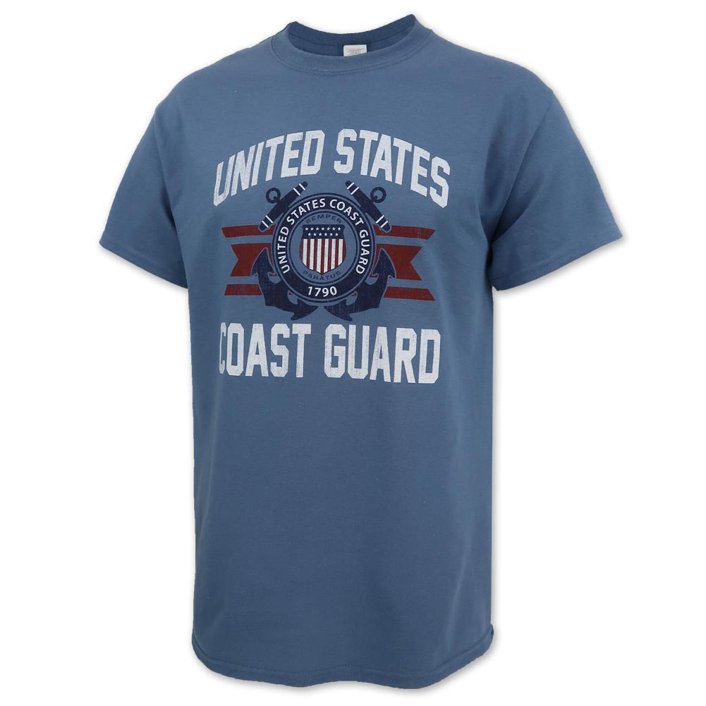 COAST GUARD VINTAGE BASIC T-SHIRT (INDIGO) 1