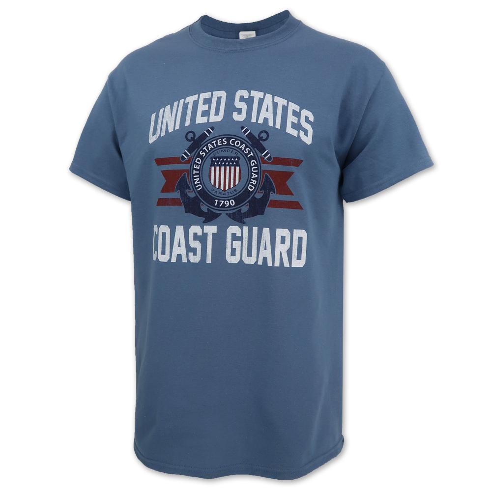 COAST GUARD VINTAGE BASIC T-SHIRT (INDIGO) 1