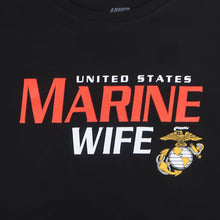 Load image into Gallery viewer, Ladies United States Marine Wife T-Shirt (Black)