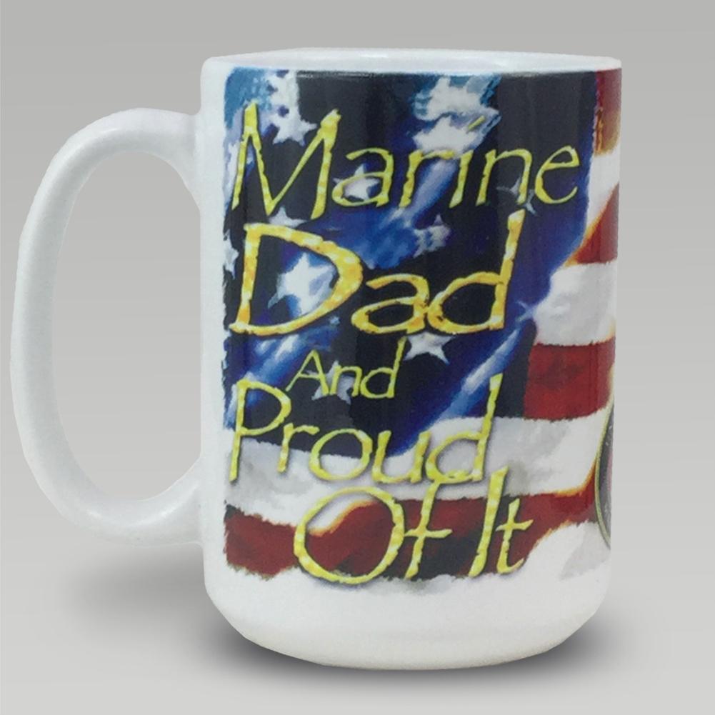 Proud Marine Dad Insulated Mug