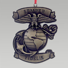 Load image into Gallery viewer, MARINE CORPS METAL ORNAMENT