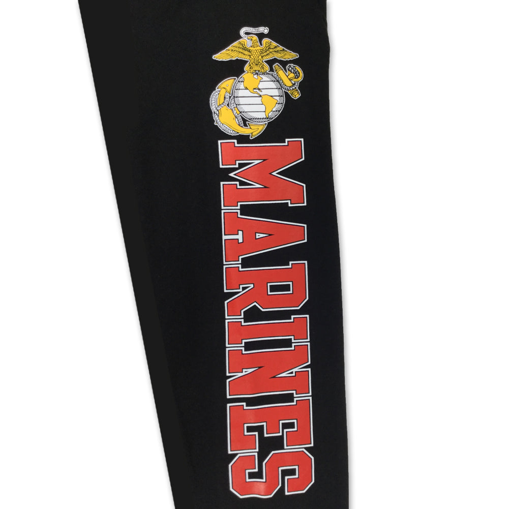 Marines Champion Fleece Banded Sweatpants (Black)