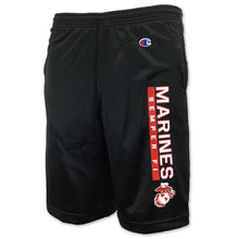 Load image into Gallery viewer, MARINES CHAMPION SEMPER FI MESH SHORT (BLACK) 2